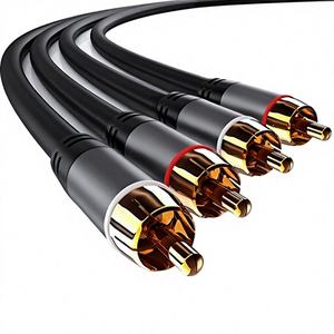 Câble audio stéréo CSL <span class=keywords><strong>Cinch</strong></span> 0,5 m 2x <span class=keywords><strong>RCA</strong></span> vers 2x <span class=keywords><strong>RCA</strong></span> - Entrée AUX, connecteur métallique plaqué or, double blindage pour home cinéma - Product Image 3