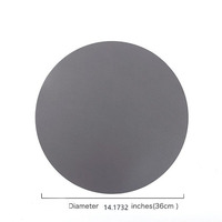 Set de table rond en cuir facile à nettoyer, imperméable, isolant thermique, antidérapant, en cuir PU lisse, pour restaurant