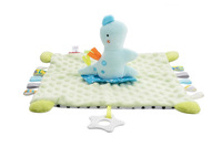 Doudou animal en peluche super doux personnalisé avec doublure en maille pour enfants de 0 à 24 mois, jouet hochet éléphant lapin unisexe 28 cm