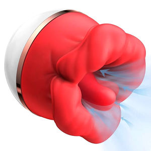 Vibrador con Lengua Grande para Lamer Pezones y Clítoris, Juguetes Estimulantes Hechos de Silicona, Varias Frecuencias de Vibración - Product Image 1