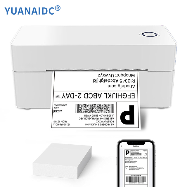 BT Mini Thermal Shipping Label Printer 4x6 Thermal Address Label Printer for Small Business Work with EBay Shopify UPS