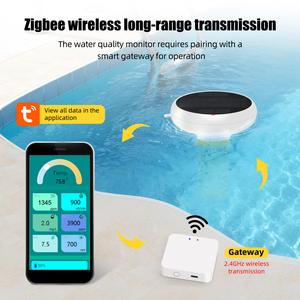 <span class=keywords><strong>Misuratore</strong></span> di <span class=keywords><strong>Cloro</strong></span> e <span class=keywords><strong>pH</strong></span> a Energia Solare WIFI 7 in 1, Monitor Impermeabile per Qualità dell'Acqua con Misurazione di <span class=keywords><strong>Cloro</strong></span>/TDS/EC/ORP/Salinità/TEMP per Piscine - Product Image 6