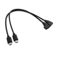 Câble d'extension USB-C mâle vers USB-C femelle coudé à 90 degrés, court, pour charge et données