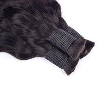 KAMA Cheveux Humains Vierges 100% en Vrac pour Tresses au Crochet Bohèmes 100g Extensions de Cheveux Naturels Non Traités pour Tressage