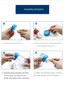 Biberons anti-coliques mains libres personnalisés en gros, anti-fuite, standard, sans BPA, en PP pour l'alimentation des bébés - Product Image 2