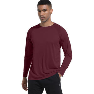 Upf50 + קיץ שרוולים מלאים פרימיום חולצת טריקו חדר כושר פעיל חולצה לגברים מתאים רגיל לייבש מועדון ספורט ריצה - Product Image 6