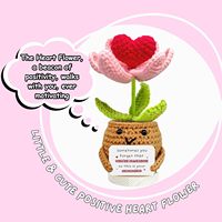 2026 Hadiah Rajutan Tangan Positif Berbentuk Hati dan Bunga, Hadiah Apresiasi untuk Ibu, Hadiah Natal, Ulang Tahun, Hari Valentine