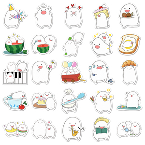 50 Pezzi Adesivi in PVC Impermeabili Personalizzati, Divertenti Decalcomanie Cartoon 'Blah Blah Blah' per Mobili, Frigorifero, Decorazioni Fai-da-Te - Product Image 3