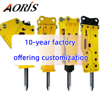 AORIS Marteau brise-roche hydraulique de haute qualité pour toutes sortes d'excavatrices