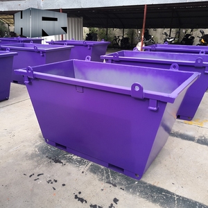 1.5cbm Outdoor Metal Waste Bin Recycling Skip Crane Lift Bins