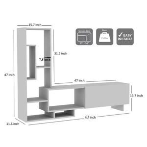 Modern Floating Wall <strong>TV</strong> Cabinet White Furniture Wooden <strong>TV</strong> Stand Wall <strong>Units</strong> <strong>Designs</strong> - Product Image 4