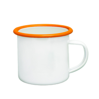 Cadeau promotionnel, tasse en métal émaillé personnalisée avec logo imprimé, tasse publicitaire colorée pour le bureau