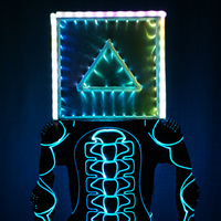 Cube Magique 3D Led Costumes De Danse De Salon Vêtements LED Robot Lumières Lumineux Scène Danse Performance Spectacle Porter Performance Porter