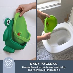 <span class=keywords><strong>Urinoir</strong></span> mural pour garçons, motif <span class=keywords><strong>grenouille</strong></span> mignonne, avec cible moulin à vent rotative, pour l'apprentissage de la propreté des tout-petits - Product Image 6