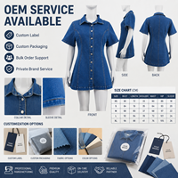 Robe mini en jean droite sans manches coupe ajustée à col classique et boutonnée sur le devant pour femme, décontractée d'été, délavage clair