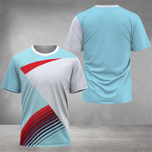 <span class=keywords><strong>T</strong></span>-<span class=keywords><strong>shirt</strong></span> Sportiva da Uomo alla Moda, Casual e Comoda, per Badminton e Corsa, con Stampa in Sublimazione 3D, Maniche Corte - Product Image 5