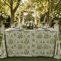 Nappe de table rectangulaire en polyester à motif personnalisé pour événements extérieurs, mariages, fêtes et location – Vente en gros usine