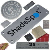 Plaque signalétique en acier inoxydable durable et imperméable, forme personnalisée pour emballages de luxe, applications artisanales, marque Newstart