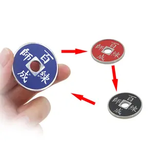 Classic Chinese Coin Color Change Magic Tricks Magician Close Up Illusion Prop Gimmick Mentalism 3 Colors Coins Change Magia