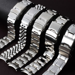 Bracelet de montre en acier inoxydable de haute qualité, vente en gros d'usine, logo personnalisable, fermoir papillon, mouvement à quartz, design tendance - Product Image 1