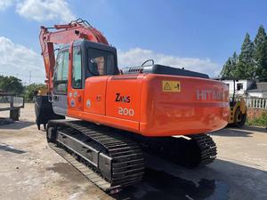 Excavadora de cadenas Zaxis 200 de 20 toneladas, equipo de construcción usado con cazo de excavación y componentes principales del motor - Product Image 2
