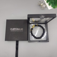 Boîte de présentation de bijoux transparente suspendue avec logo personnalisé, boîte de rangement pour bijoux en film