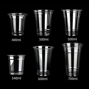 Customized Logo 12 14 16 18 20 24oz Clear Disposable Milk Tea Pet Plastic <b>Cup</b> With Lid for <b>Cold</b> Drinks - Product Image 3