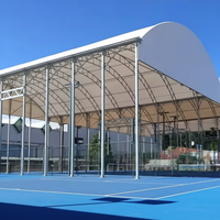 Cubierta de Membrana Arquitectónica Personalizada HUIMING para Pista de Pádel, Estructura Tensada de PVDF, Resistente al Fuego y Ecológica
