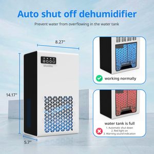Deshumidificador Silencioso de 95 Oz con Apagado Automático y Luz Ambiental para Casa, RV, Dormitorio, Sala de Estar - Product Image 3