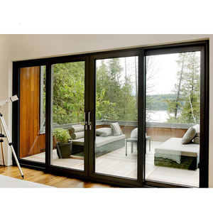 Porte coulissante en acier inoxydable avec <span class=keywords><strong>double</strong></span> vitrage en <span class=keywords><strong>verre</strong></span> trempé, <span class=keywords><strong>cadre</strong></span> en alliage d'aluminium à isolation phonique, design moderne, modèle GELLJA SD - Product Image 2