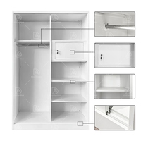 Armoire en fer au design Offre Spéciale moderne Armoire à 2 portes en acier/métal Almirah pour meubles de chambre d'enfants avec motif d'impression