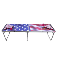 Jeu de bière-pong personnalisé Table de bière-pong pliable de 8 pieds