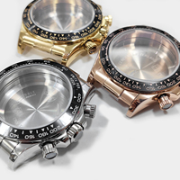 Kit d'accessoires pour montre avec boîtier de 40 mm, nouveau style pour les montres à mouvement 7750, anneau en céramique à bords en acier, boîtier de montre
