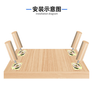 Connecteur d'angle en acier avec écrou, en acier au carbone zingué, pour support de meuble ou d'armoire - Product Image 4