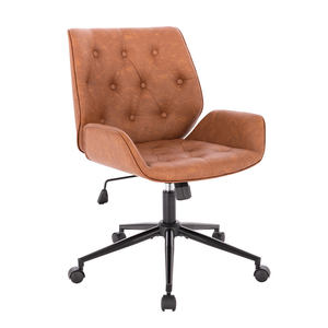 <span class=keywords><strong>Silla</strong></span> de trabajo de diseño nórdico, <span class=keywords><strong>silla</strong></span> de <span class=keywords><strong>escritorio</strong></span> de oficina giratoria ajustable en altura de cuero Pu con <span class=keywords><strong>ruedas</strong></span> - Product Image 1