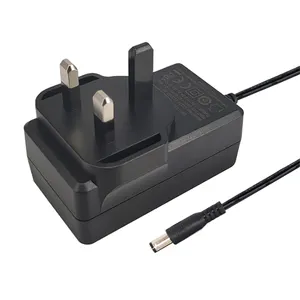 Ce Rohs Fcc 12V 2a Schakelende Voeding Muur Gemonteerde Adapter Uk Plug Dc Adapter