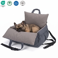 Siège de voiture pour chien imperméable personnalisé, anti-collision, portable, pour les voyages, lit pour animaux de compagnie amovible et sécurisé