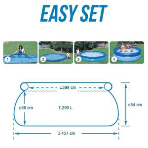 <strong>INTEX</strong> 28158 15FT X 33IN Inflatable Easy Set Above Ground Swimming <strong>Pool</strong> - Product Image 3