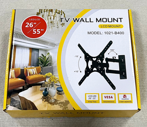Support mural pour téléviseur à mouvement complet 180° °   Rotation ±15° °   Support mural inclinable pour téléviseur 26-55 pouces 30 kg VESA 400x400 mm <span class=keywords><strong>Bras</strong></span> en acier laminé à froid - Product Image 3