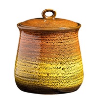 Bocal de rangement pour thé en céramique grande capacité 1,2 L/42 oz avec joint d'étanchéité, design moderne et minimaliste, glaçure transformée au four, pour la cuisine
