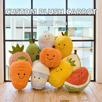 Usine Shengye – Peluche personnalisée en forme de carotte, rembourrage PP, créez votre propre jouet en peluche en forme de plante, vente en gros de produits en vrac