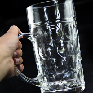 Grande <span class=keywords><strong>chope</strong></span> <span class=keywords><strong>de</strong></span> <span class=keywords><strong>bière</strong></span> Restaurant vaisselle tasse en verre tasses en verre <span class=keywords><strong>1L</strong></span> 500ml Club mode nouveau Design 2023 classique en gros - Product Image 2