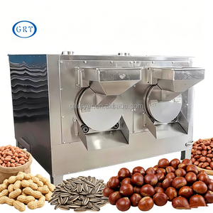Rôtissoire à noix multifonctionnelle automatique à double tambour contrôlée par PLC pour boulangeries et restaurants, idéale pour divers fruits secs - Product Image 1
