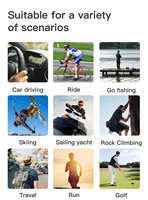 Lunettes Enregistreur Vidéo 4K Mini Caméra Lunettes de Soleil Polarisées UV400 avec Écouteurs pour Sports de Plein Air