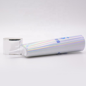 170ML Cosmétique <span class=keywords><strong>BB</strong></span>/<span class=keywords><strong>CC</strong></span> Crème Tube Super Forme Ovale En Plastique Souple Tube Personnalisé avec Longue Buse Bouchon En Métal - Product Image 3
