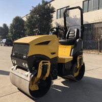 Mini-compacteur vibrant hydraulique pour travaux routiers, 1,5 tonne, double tambour, pour asphalte, à vendre