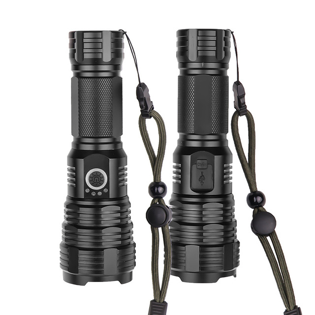 TAIKOO the XHP90 High Power LED Flashlight Torch Powerful 20000 Lumens Flashlight with Hammer Input Output Electric Function