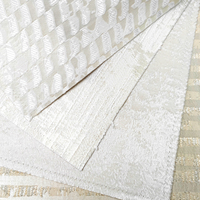 Tissus brodés pour rideaux, textile de maison, jacquard métallique brillant à motif lurex pour le traitement des fenêtres de salon de villa