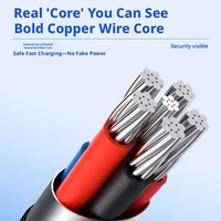 Cable USB-C a USB-C de Carga Rápida de 100W PD 5A con Pantalla Digital, Revestimiento de TPE y Trenzado de Nailon