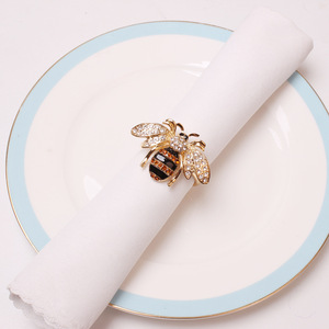<span class=keywords><strong>Newbee</strong></span> Serviettenring mit Diamantbesetztem Tierförmigem Serviettenclip, Insekteninspirierte Serviettenhalterung - Product Image 5